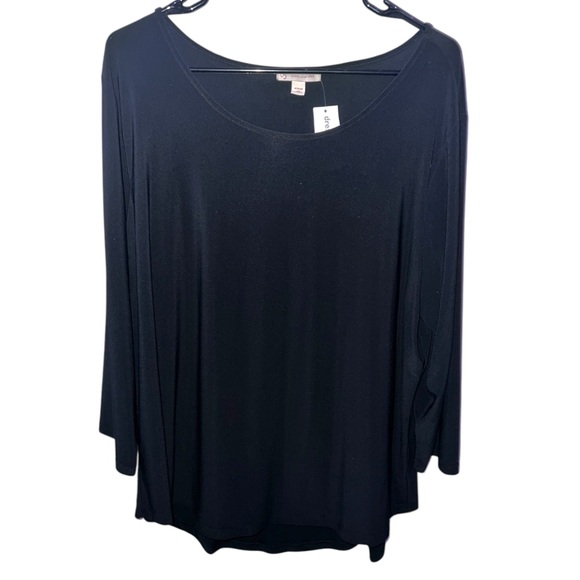 DRESS BARN | NWT BASIC BLACK LONG SLEEVE TOP - Picture 6 of 6